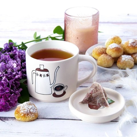 Kubek z pokrywką porcelanowy 420 ml