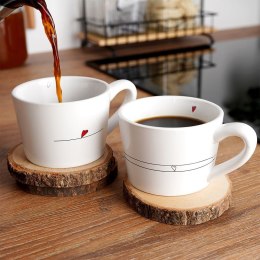 Kubki Ceramiczne Serduszka Dekoracyjne Ozdobne ORION 200 ml 2 szt.