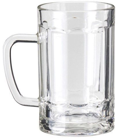 Kufel do Piwa Szklany 330 ml z Uchem Gruby Klasyczny Prezent