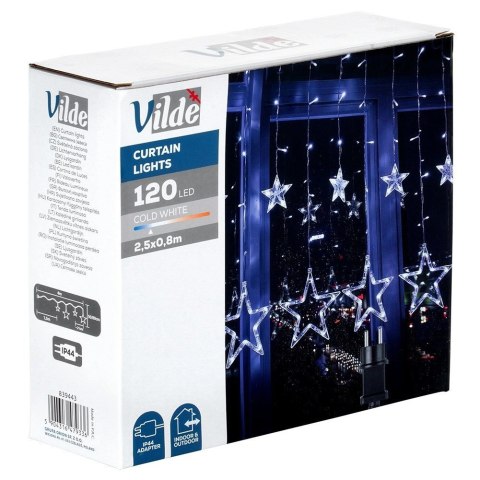 Kurtyna Świetlna Zewnętrzna 120 led 2,5 m ORION Gwiazdki ip44