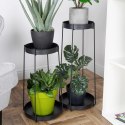 Kwietnik Metalowy Czarny 2-poziomowy Dekoracyjny ORION 46 / 58 cm 2 szt.