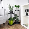 Kwietnik Metalowy Czarny 2-poziomowy Dekoracyjny ORION 46 / 58 cm 2 szt.