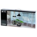 Kwietnik Metalowy Czarny 2-poziomowy Dekoracyjny ORION 46 / 58 cm 2 szt.