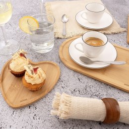 Mała Filiżanka do Kawy Espresso Porcelanowa Biała z Obwódką 100 ml
