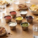 Miseczki do Sosów Dipy Dipówki Stalowe Srebrne Zestaw 12 szt. 100 ml VILDE