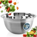 Miska Kuchenna Stalowa Okrągła Srebrna Matowa 5 L 28 cm VILDE
