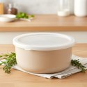 Miska Stalowa Emaliowana z Pokrywką na Indukcję Beżowa 1,3 L 16,5 cm ORION