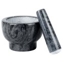 Moździerz Kuchenny Granitowy z Tłuczkiem Czarny 13 cm VILDE