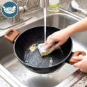 Patelnia Granitowa Głęboka z Uchwytami i Pokrywką 3,5 L 28 cm VILDE