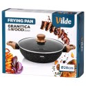 Patelnia Granitowa Głęboka z Uchwytami i Pokrywką 3,5 L 28 cm VILDE