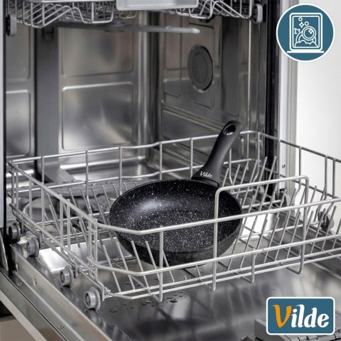 Patelnia Granitowa z Uchwytem Soft Touch Indukcja Czarna 20 cm VILDE