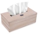 Pojemnik na Chusteczki Beżowy Chustecznik Drewniany Organizer 25x13,5x9 cm