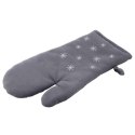 Rękawica Kuchenna Bawełniana z Magnesem Świąteczna Szara 32 cm