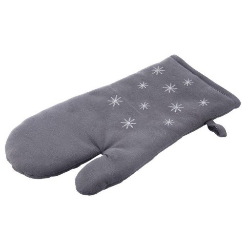 Rękawica Kuchenna Bawełniana z Magnesem Świąteczna Szara 32 cm