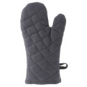 Rękawica Kuchenna Bawełniana z Magnesem i Pętelką Szara 32 cm