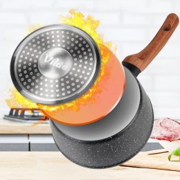 Rondel Granitowy z Pokrywką Indukcja 1,2 L 16 cm VILDE