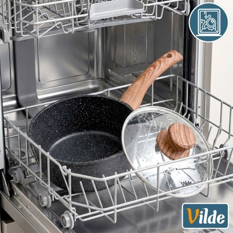 Rondel Granitowy z Pokrywką Indukcja 1,2 L 16 cm VILDE
