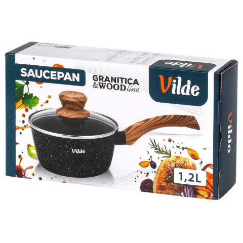 Rondel Granitowy z Pokrywką Indukcja 1,2 L 16 cm VILDE