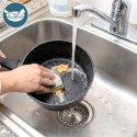 Rondel Granitowy z Pokrywką Indukcja Czarny 1,1 L 16 cm VILDE