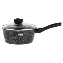 Rondel Granitowy z Pokrywką Indukcja Czarny 1,1 L 16 cm VILDE