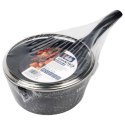 Rondel Granitowy z Pokrywką Indukcja Czarny 1,1 L 16 cm VILDE