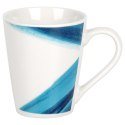 Serwis Obiadowy Zestaw Talerzy Kubki Porcelana dla 4 Osób Niebieski
