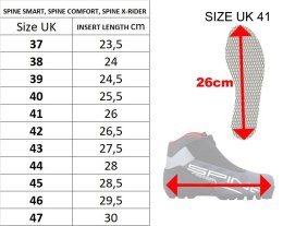 Buty do Narciarstwa Biegowego Biegówki Damskie Spine Comfort+ SNS roz.42