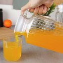 Dzbanek Szklany do Lodówki VILDE 1,8 L Wąski Ryflowany z Pokrywką