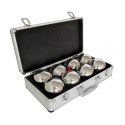 Gra W Boules Petanque Zestaw MASTER 8 Bul Chromowanych Walizka Aluminiowa