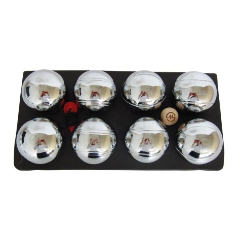 Gra W Boules Petanque Zestaw MASTER 8 Bul Chromowanych Walizka Aluminiowa