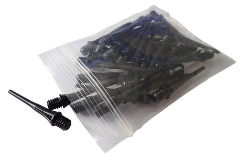 Groty Końcówki do Lotek Darta Plastikowe Czarne Soft KUBISPORT 30 szt.