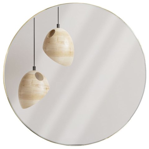 Lustro Ścienne Wiszące Złote Okrągłe Eleganckie Dekoracyjne VILDE 55 cm