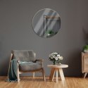 Lustro Ścienne Wiszące Złote Okrągłe Eleganckie Dekoracyjne VILDE 55 cm
