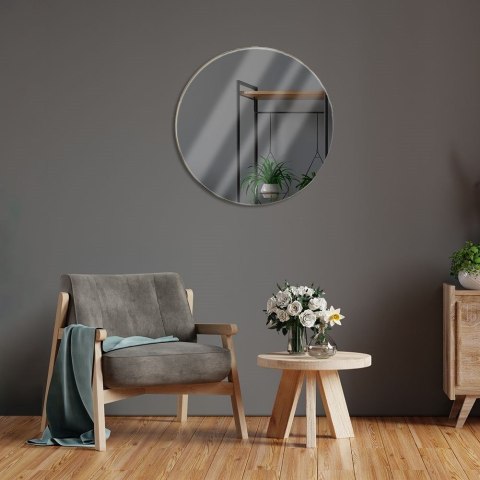 Lustro Ścienne Wiszące Złote Okrągłe Eleganckie Dekoracyjne VILDE 55 cm