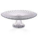 Patera Szklana na Tort Ciasto Owoce Ozdobna na Nóżce HOUSEWARE 26,5 cm