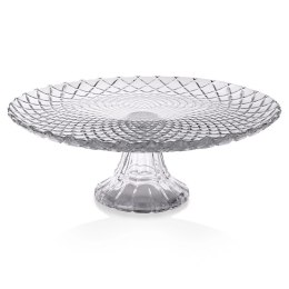 Patera Szklana na Tort Ciasto Owoce Ozdobna na Nóżce HOUSEWARE 26,5 cm