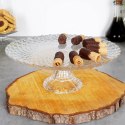 Patera Szklana na Tort Ciasto Owoce Ozdobna na Nóżce HOUSEWARE 26,5 cm