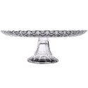 Patera Szklana na Tort Ciasto Owoce Ozdobna na Nóżce HOUSEWARE 26,5 cm