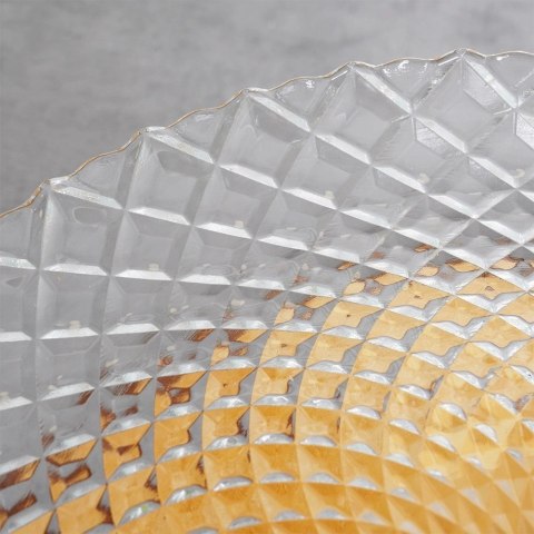 Patera Szklana na Tort Ciasto Owoce Ozdobna na Nóżce HOUSEWARE 26,5 cm