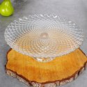 Patera Szklana na Tort Ciasto Owoce Ozdobna na Nóżce HOUSEWARE 26,5 cm
