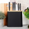 Stojak Organizer na Noże Czarny z Przegródkami EXCELLENT HOUSEWARE 23x8 cm