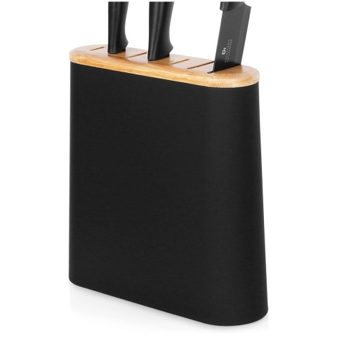 Stojak Organizer na Noże Czarny z Przegródkami EXCELLENT HOUSEWARE 23x8 cm