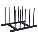 Stojak na Pokrywki Talerze Metalowy Czarny LOFT 4 szt. 19,5 cm HSC