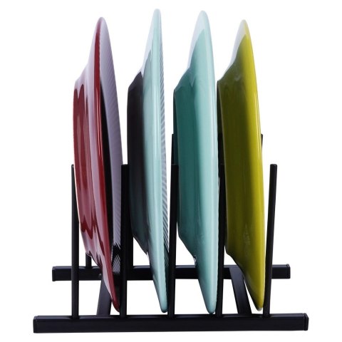 Stojak na Pokrywki Talerze Metalowy Czarny LOFT 4 szt. 19,5 cm HSC
