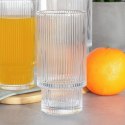 Szklanki Wysokie Zestaw 6 szt. 320 ml VILDE Ryflowane Szkło do Zmywarki