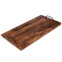 Taca Deska do Krojenia Serwowania Drewniana z Uchwytami ORION 56 x 29,6 cm