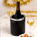 Wiaderko do Lodu ze Szczypcami i Pokrywą Pojemnik Stalowy Czarny 1,9 L