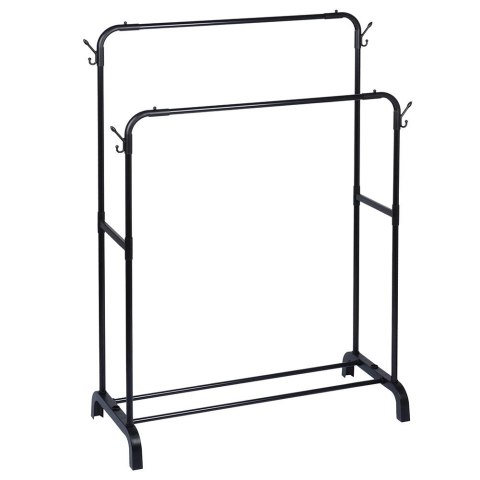 Wiekszak na Ubrania Loft Stojący Metalowy Czarny Pionowy VILDE 110x45x152cm