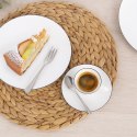 Zestaw 2 Filiżanek ze Spodkiem do Espresso Porcelanowe Białe 100 ml