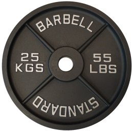 Talerz Ciężar Obciążenie Olimpijskie Żeliwne Solidne KUBISPORT 25 kg 50mm